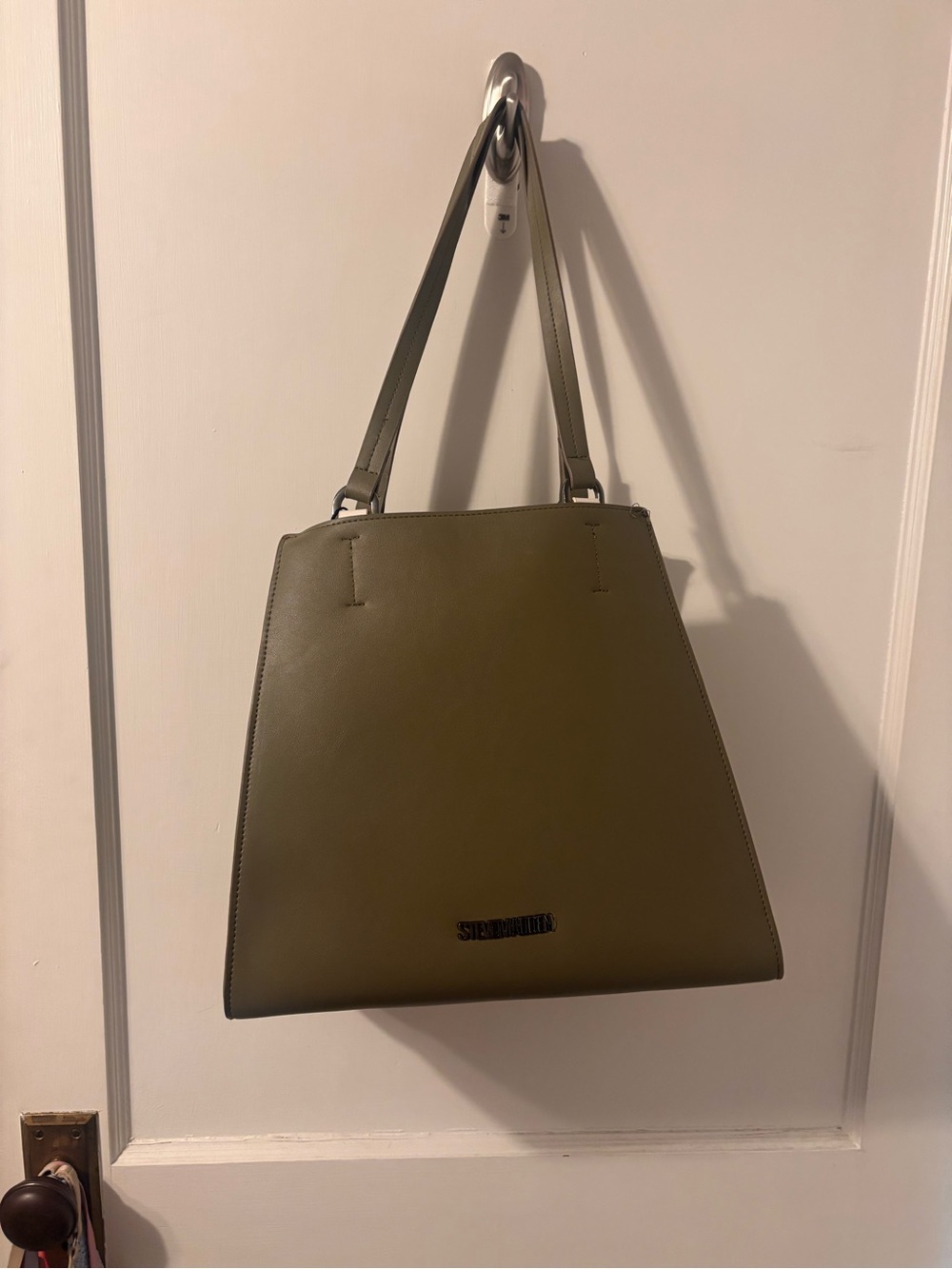 Steve Madden Olive Structured Shoulder Bag